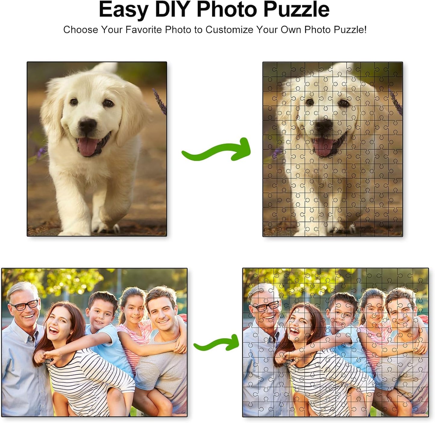 Personalized Puzzle for Father's Day, Custom Puzzles for Adults 1000 Pieces, Create Your Own Photo Wooden Puzzle, Unique Gift for Birthdays, Anniversary & Weddings(19.5 * 29.5In Vertical)