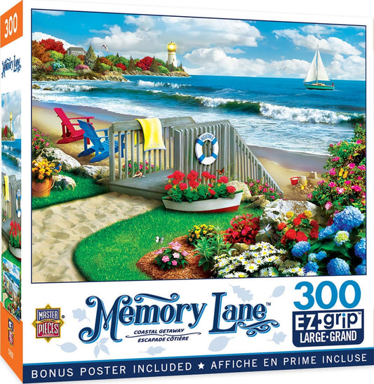 Masterpieces 300 Piece EZ Grip Jigsaw Puzzle - Coastal Getaway - 18"x24"