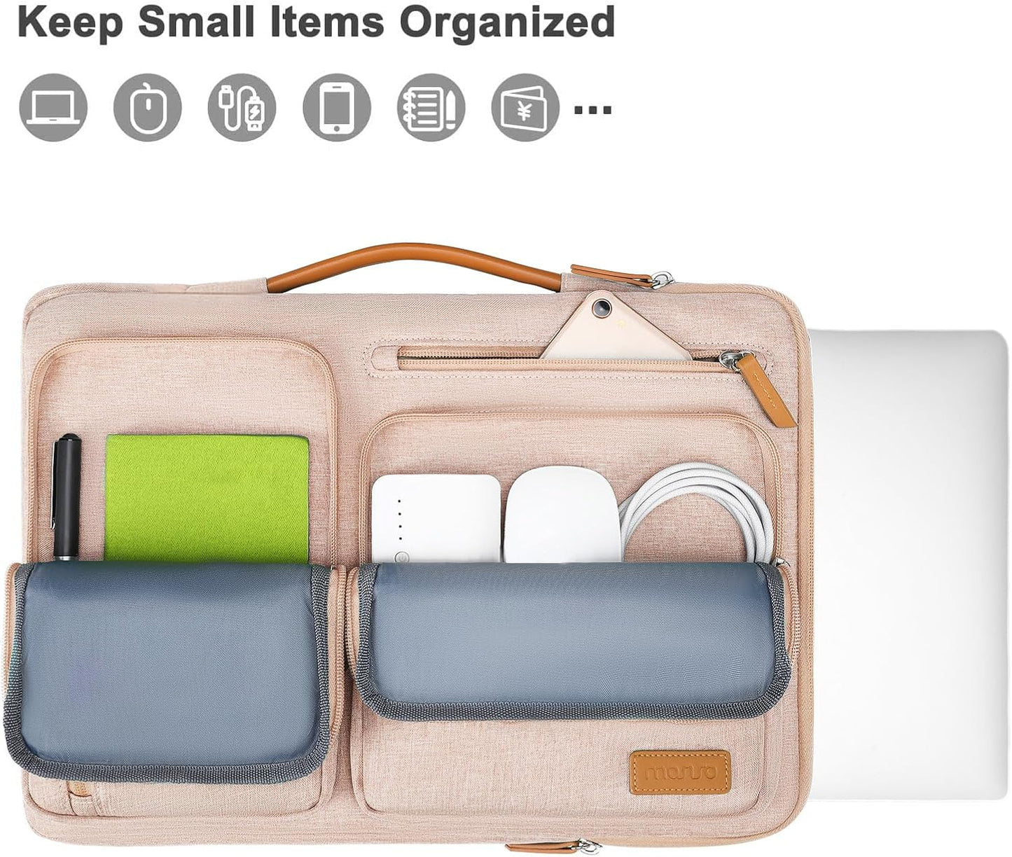 MOSISO 360 Protective Laptop Case 16 inch, 15-15.6 inch Laptop Sleeve Compatible with MacBook Pro 16, HP, Acer, Dell, Lenovo, ASUS, Side Open Carrying Case with 4 Zipper Pockets&Handle, Khaki