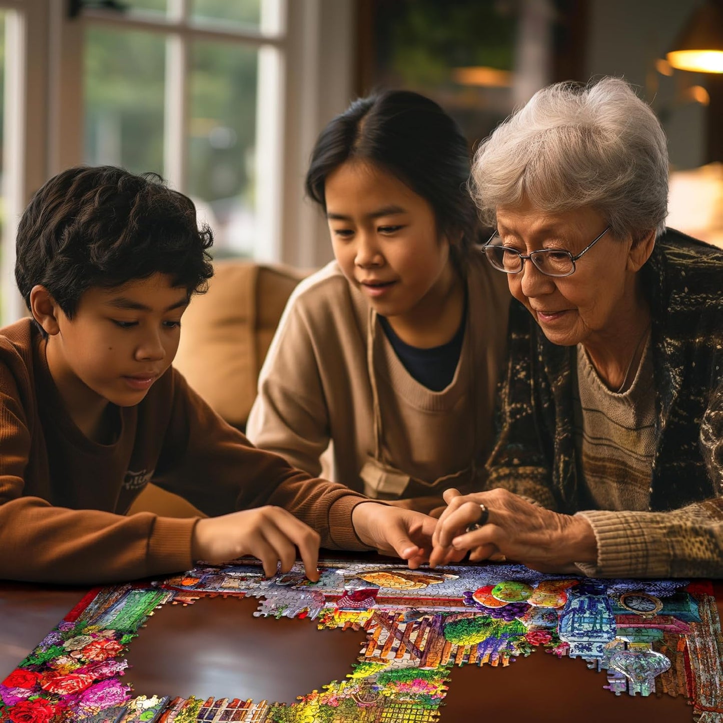 White Mountain Country Breakfast Puzzle 1000 Piece Vintage Jigsaw Puzzle for Adults and Families