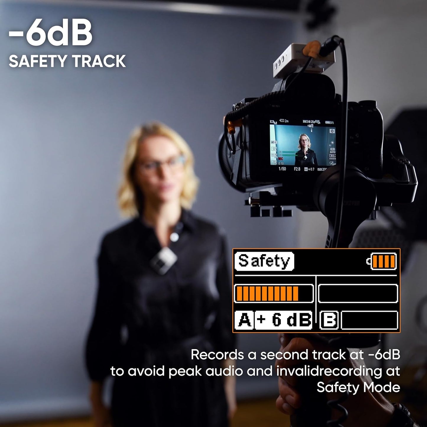 COMICA BoomX-D1 PRO Wireless Lavalier Microphone, 16GB Storage, Safety Audio Track, Noise Cancellation, 328' Range, Wireless Lav Mic for iPhone, Android, PC Interviews, Vlogs, Live-Streaming(1TX+1RX)