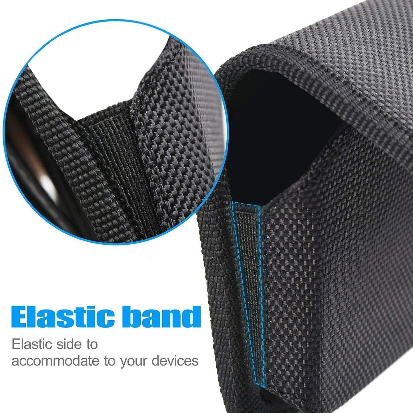 Premium Men Canvas Cell Phone Hip Carrier Clip Holster with Belt Loop Case, Strong Phone Holder Pouch Carrying Holster Compatible for Moto Samsung iPhone 5 5S 12 Mini Fits Thick Case