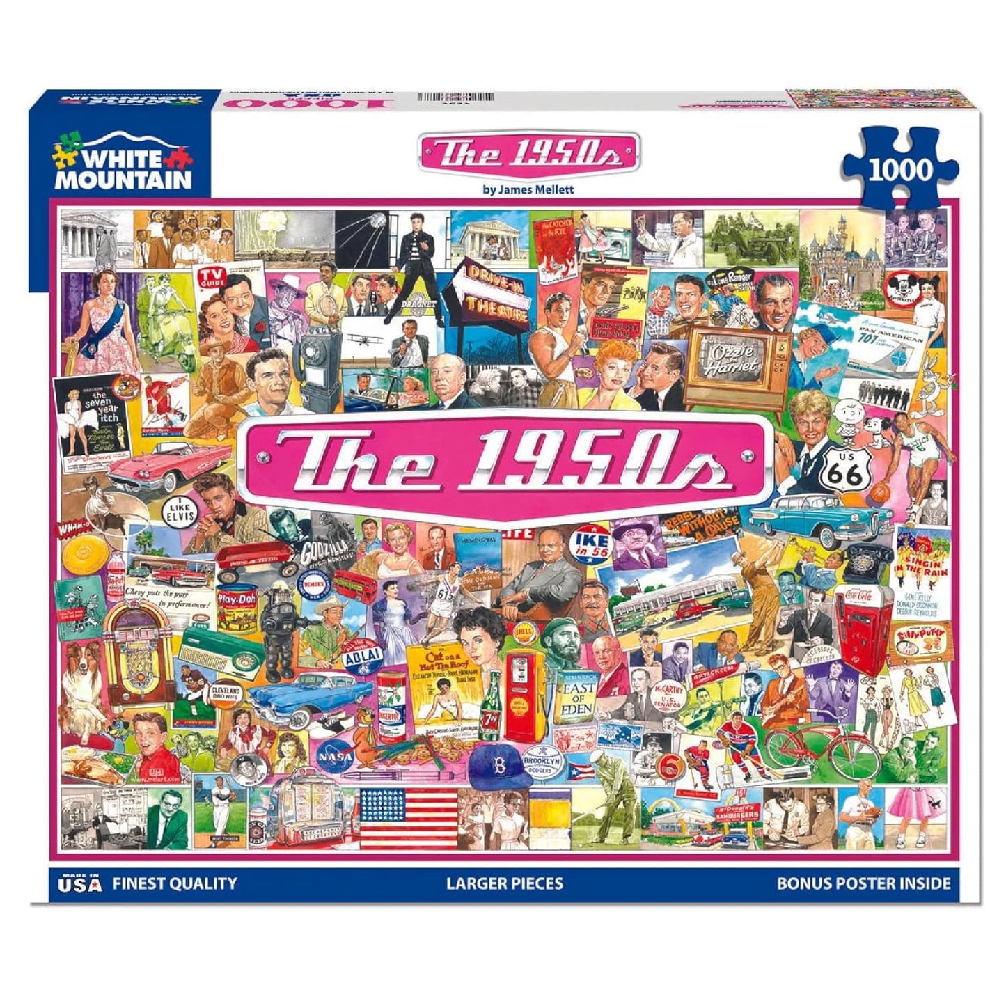 White Mountain Puzzles The 1950s - 1000 Piece Jigsaw Puzzle