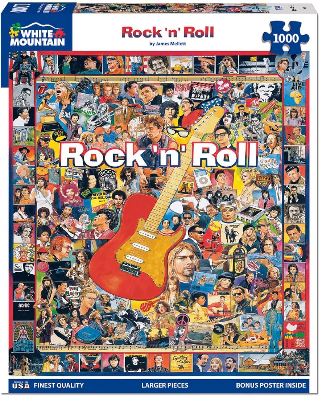 White Mountain Puzzles Rock 'N Roll - 1000 Piece Jigsaw Puzzle