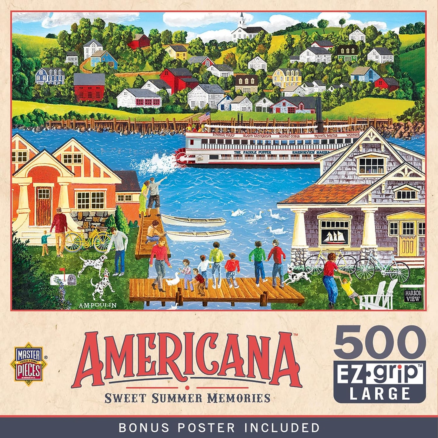 MasterPieces 500 Piece EZ Grip Jigsaw Puzzle for Adults, Family, Or Youth - Sweet Summer Memories - 19.25"x26.75"