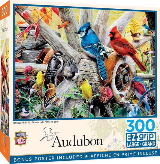 MasterPieces Audubon - Backyard Birds 300pc Ezgrip Puzzle