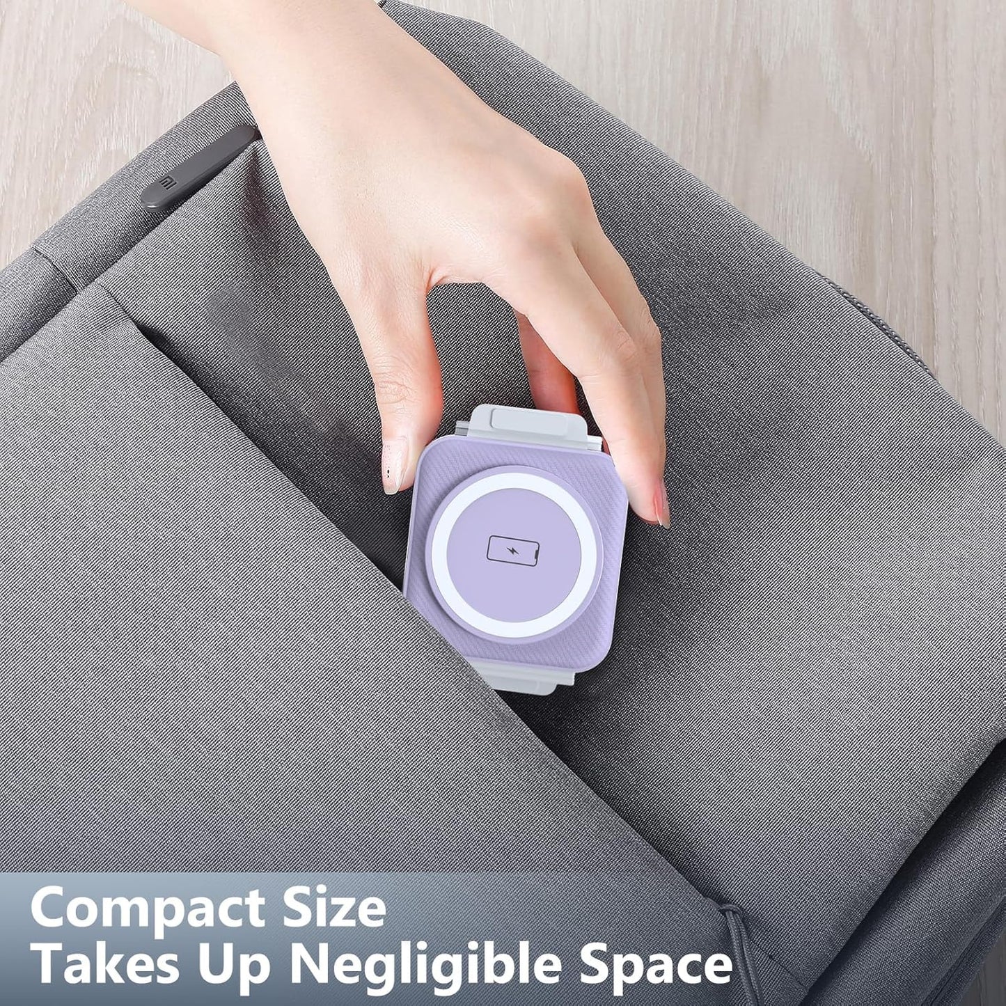 Travel Charger for Samsung Multi Devices, Foldable 3 in 1 Wireless Charging Station Fast Charging Stand/Pad Compatible for Samsung Galaxy S25/S24/S23/S22/S21/Note20 Galaxy Watch8/7/6/5/4/Galaxy Buds4