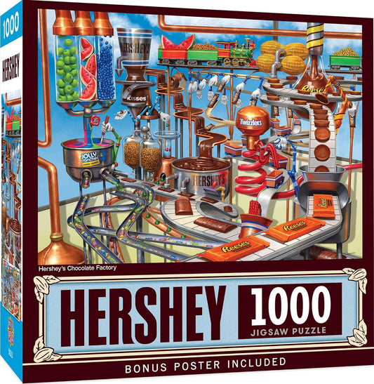 MasterPieces 1000 Piece Jigsaw Puzzle for Adults, Family, Or Youth - Hershey's Chocolate Factory - 19.25"x26.75"