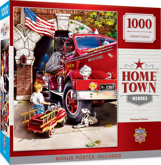 Masterpieces 1000 Piece Jigsaw Puzzle for Adults, Family, Or Kids - Firehouse Dreams - 19.25"x26.75"