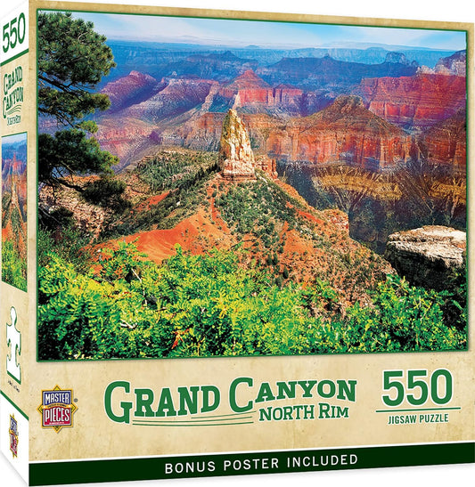 MasterPieces 550 Piece Jigsaw Puzzle For Adults, Family, Or Youth - Grand Canyon North Rim - 18"x24"