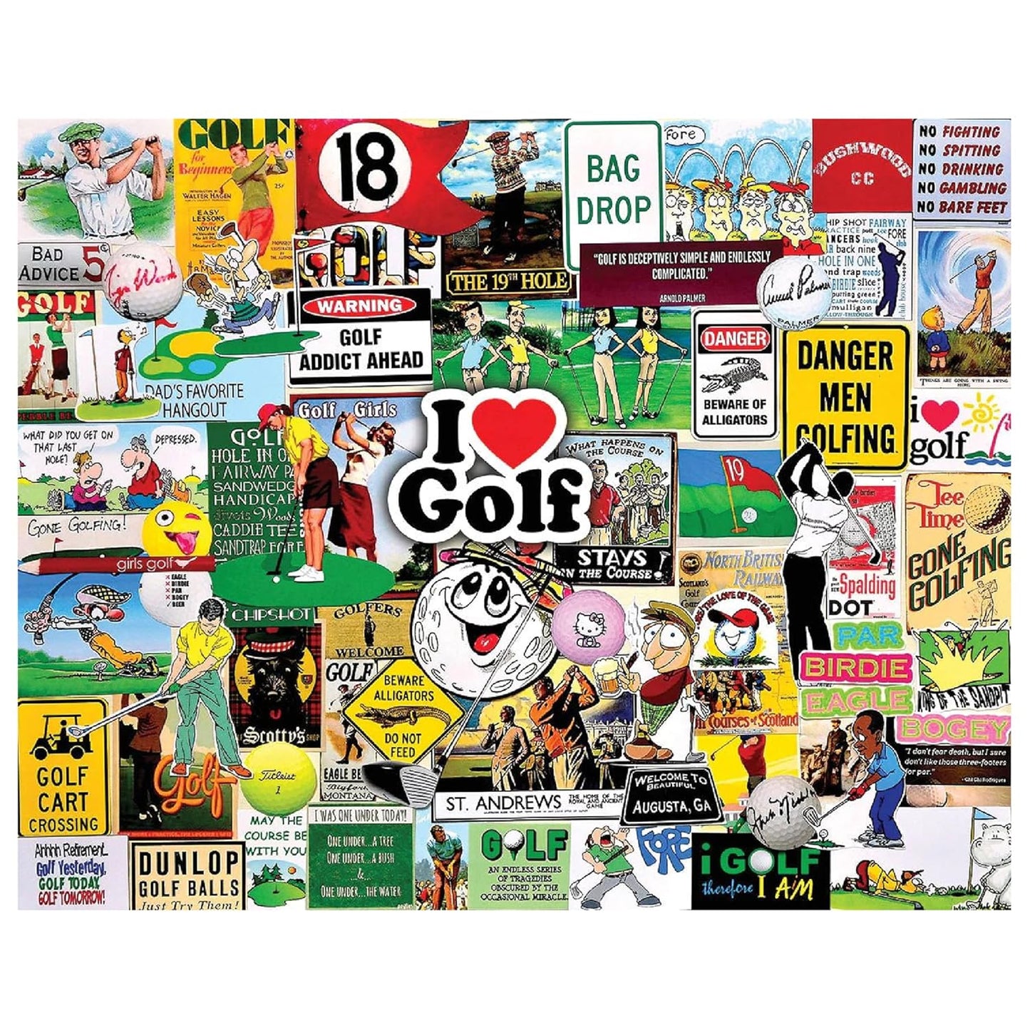 White Mountain Puzzles I Love Golf - 1000 Piece Jigsaw Puzzle