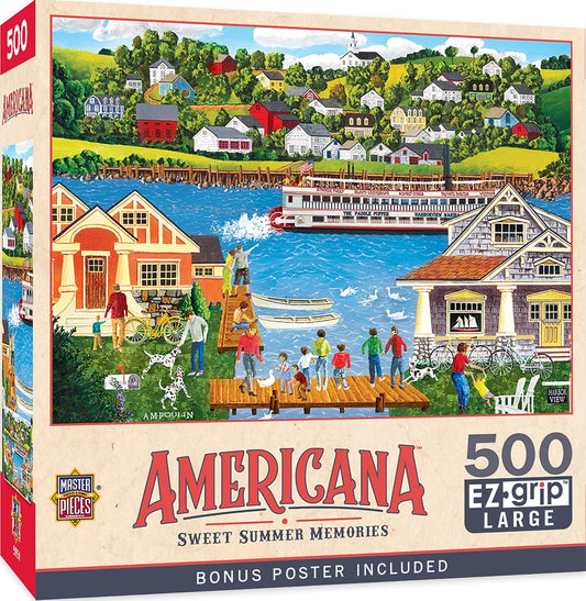 MasterPieces 500 Piece EZ Grip Jigsaw Puzzle for Adults, Family, Or Youth - Sweet Summer Memories - 19.25"x26.75"